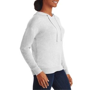 NWT New Member’s Mark Cashmere Blend Hoodie, Light Gray